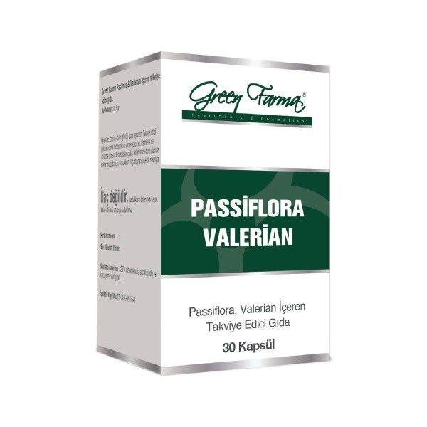 Green Farma Passiflora & Valerian 30 Kapsül