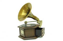 Dekoratif Metal Gramofon  C0304