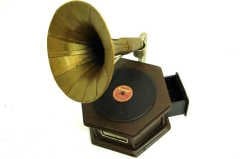 Dekoratif Metal Gramofon  C0304
