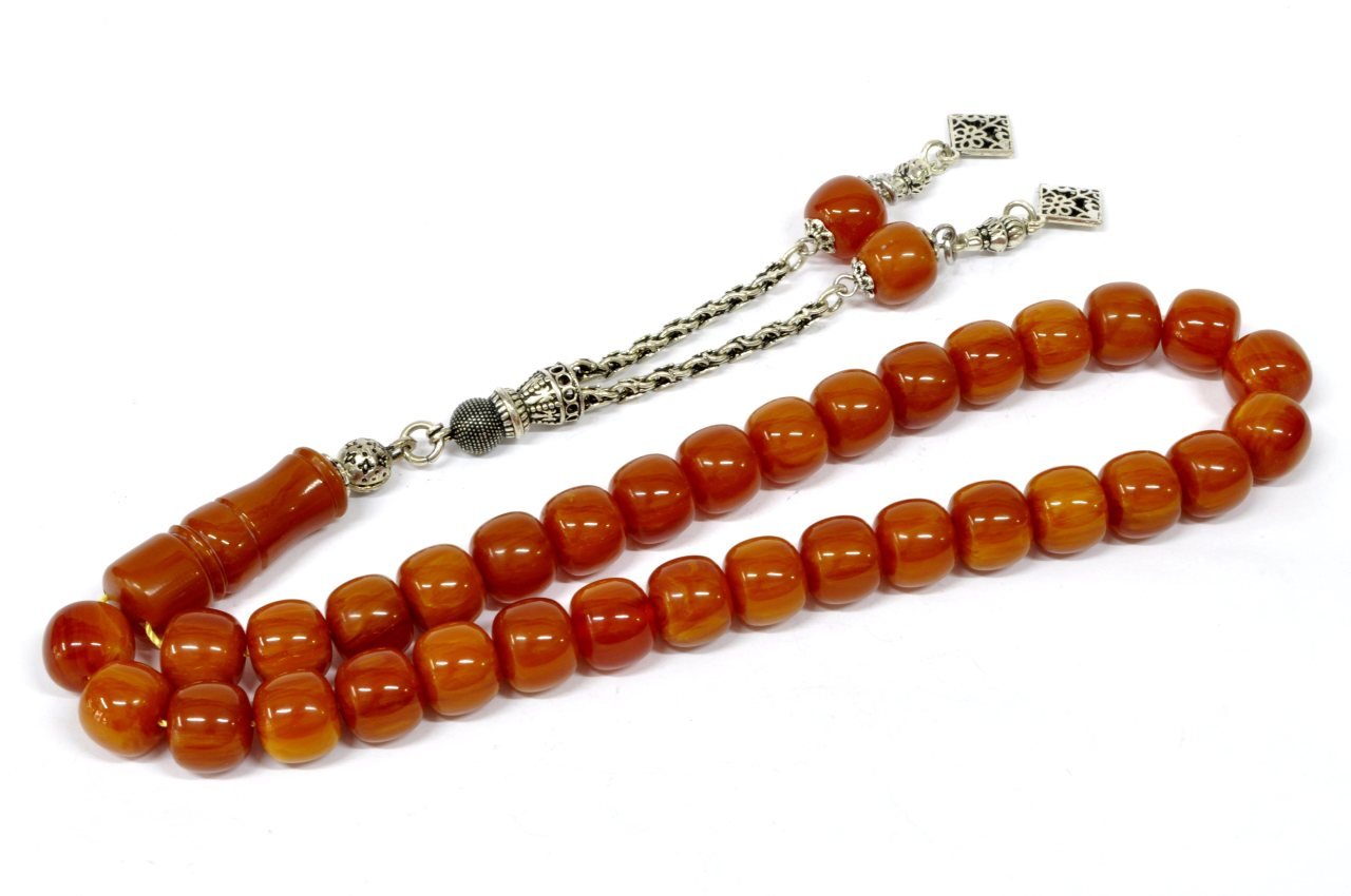 Sıkma Kehribar Tesbih  (Khr -10859)
