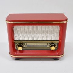 Nostaljik  Radyo Şarjlı Pil+Adaptörlü Kırmızı İstanbul Model