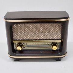 Nostaljik  Radyo Şarjlı Pil+Adaptörlü Kahve Rengi İstanbul Model