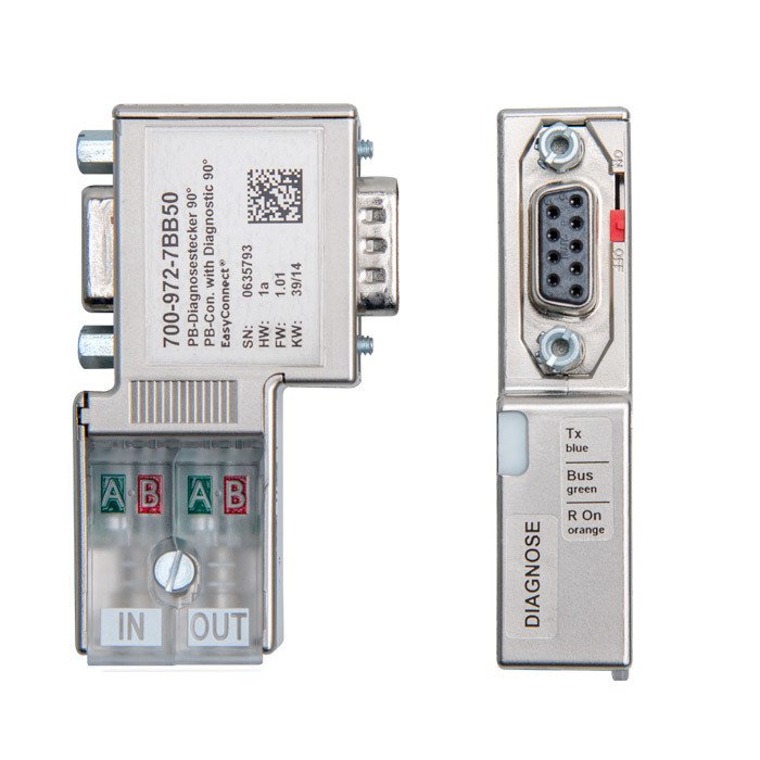 PROFIBUS KONEKTÖR, 90° DİYAGNOSTİK LEDLİ, EasyConnect®