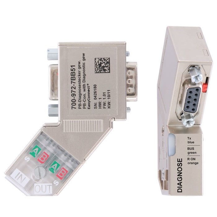 PROFIBUS KONEKTÖR, 35° DİYAGNOSTİK LEDLİ, EasyConnect®