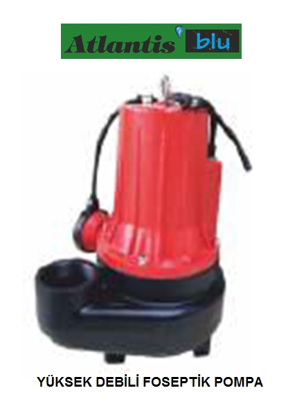 Atlantis  80WQ 12-1.5M     2Hp 220V   Yüksek Debili Foseptik Pompa