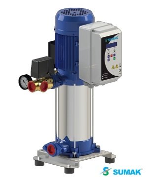 Sumak  SHT16A  750/6 SMART  1X5.5 kW  380V  Tek Pompalı Düşey Milli Dijital Panolu Kademeli Hidrofor