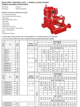 Domak  KPDRY50A-3    2x15 Hp 380V  1 Asıl, 1 Yedek  Ve Jokey Pompalı Düşey Milli Yangın Hidroforu