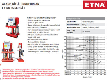 ETNA Y2 KO 10/12-55 7,5 HP Çift Pompalı Elektrikli Yangın Hidroforu
