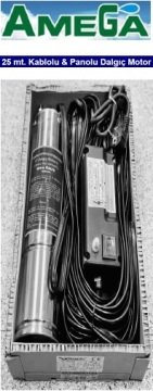 Amega MGM-P 100   1Hp 220V   4''  25 Metre Kablolu ve Panolu Dalgıç Motor