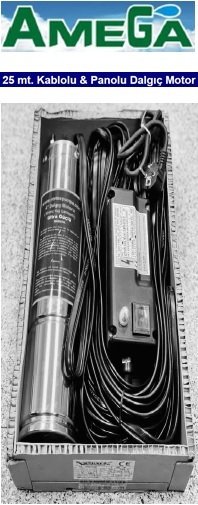 Amega MGM-P 150   1.5Hp 220V   4''  25 Metre Kablolu ve Panolu Dalgıç Motor