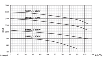 Sumak SHT65/3 75hp 380v Düşey Milli Kademeli Pompa