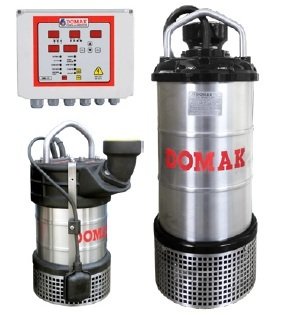 Domak  ASG257  4Hp 380V  Gömlekli Paslanmaz Çelik Gövdeli Atık Su Dalgıç Pompa