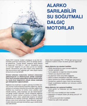 Alarko   ALK 8\'\' 125    125Hp  380V    8\'\' Derin Kuyu Dalgıç Motor (Tek Motor)