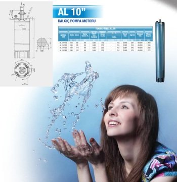 Alarko   ALK 8\'\' 125    125Hp  380V    8\'\' Derin Kuyu Dalgıç Motor (Tek Motor)
