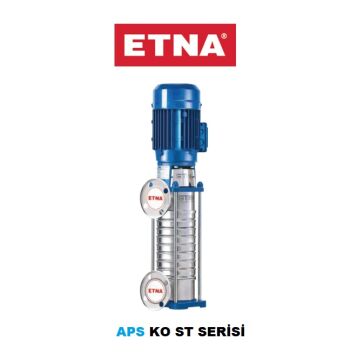 Etna APS KO-ST 5/5-11  1.5Hp 380V Komple Paslanmaz Çelik Dik Milli Çok Kademeli Kompakt Yapılı Yüksek Verimli Santrifüj Pompa -Aisi 304-(2900 d/dk)
