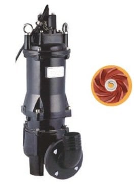 WATER WQ 80C21.5 - 2.HP 380V DÖKÜM GÖVDELİ PARÇALAYICILI ATIK SU DALGIÇ POMPA