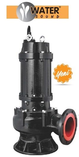 WATER 150B211 - 15 HP 380V- DÖKÜM GÖVDELİ  YÜKSEK DEBİLİ ATIK SU DALGIÇ POMPA (2900 d/dk)