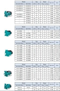 Leo  ACm110BF3     1.5 Hp  220V    Tek Kademeli Santrifüj Pompa