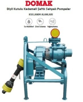 Domak  DKPS65-2   36 Hp(400 d/d)  Kuyruk Milli Dişli Kutulu Şaftlı Sehpalı Pompa