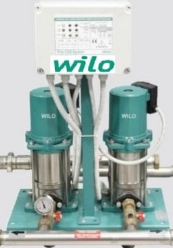 Wilo COE2-MVIS805  380V  2x3 Hp  İki Pompalı Kademeli Sessiz Komple Paslanmaz Paket Hidrofor