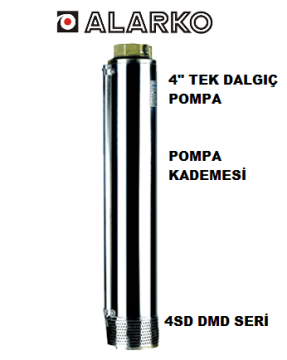Alarko  4SD12/16 DMD    4Hp   4'' Tek Dalgıç Pompa (Pompa Kademesi)