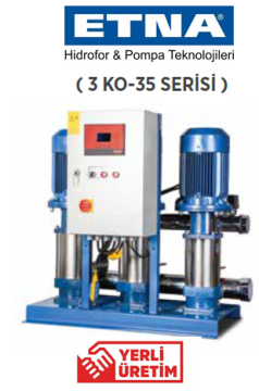 Etna 3 KO 35/8-150 20hp 380v Üç Pompalı Çok Kademeli Paket Hidrofor