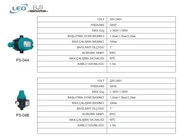 Leo PS-04A   Hidromat - Elektromanyetik Anahtar