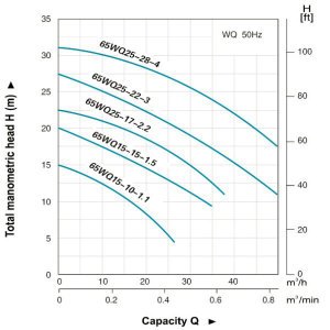 LEO 65WQ 15-15-1.5  2HP 380V 2'' Çıkışlı Pis Su Foseptik Dalgıç Pompa