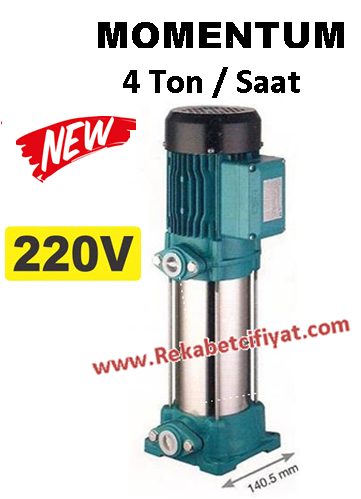 MOMENTUM PVPm 2-6 1.3HP 220V Dik Mİlli Noril (Plastik) Fanlı Pompa