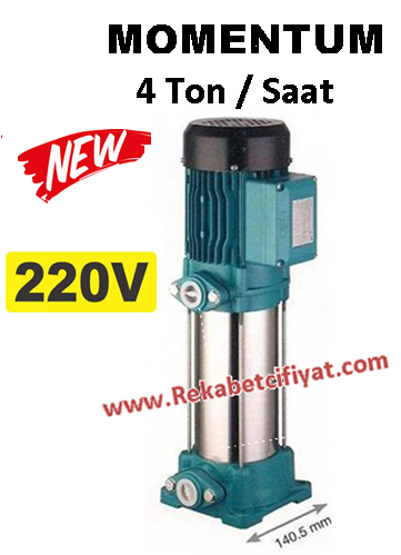 MOMENTUM PVPm 2-9 2HP 220V Dik Mİlli Noril (Plastik) Fanlı Pompa