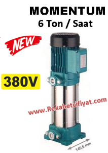MOMENTUM PVP 4-6 2HP 380V Dik Mİlli Noril (Plastik) Fanlı Pompa