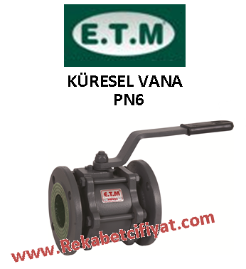 ETM DN40 PN6 Yusal Tam Geçiş Küresel Vana