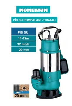 Momentum PSP750W   1HP 220V  Pis Su Drenaj Dalgıç Pompa