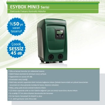 Dab  E.sybox  Mini3  1.1Hp  Frekans Kontrollü Hidrofor (3-4 kat - 8-6 daire)