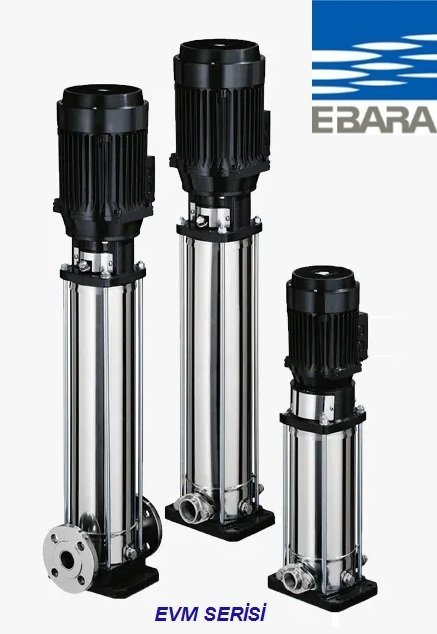 Ebara EVMG32  2-0F5/4.0    5.5Hp 380V  Dikey Milli Çok Kademeli Paslanmaz Çelik Pompa