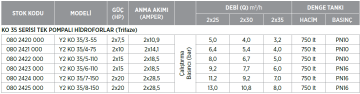 Etna Y2 KO 35/3-55 7.5hp 380v İki Pompalı Elektrikli Alarm Kitli Yangın Hİdroforu