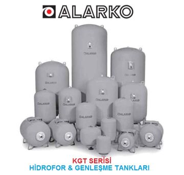 Alarko KGT 100Y  100 Litre 10 Bar Yatık Kapalı Tip Hidrofor ve Genleşme Tankı