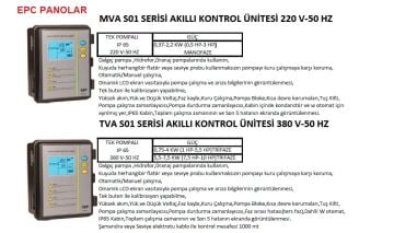 EPC MVA S01 SERİSİ -IP 65- 0,37-2,2 KW (0,5 HP-3 HP) MONOFAZE 220V-50 HZ TEK POMPALI PANO - AKILLI KONTROL ÜNİTESİ (Dalgıç pompa, hidrofor ve drenaj pompalarında kullanım.)