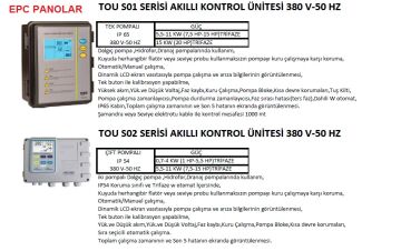 EPC TOU S01 SERİSİ -IP 65- 5,5-11 KW (7,5 HP-15 HP)TRİFAZE 380V-50 HZ TEK POMPALI PANO - AKILLI KONTROL ÜNİTESİ (Dalgıç pompa, hidrofor ve drenaj pompalarında kullanım.)