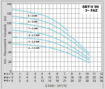 Standart TH 3xSBM-V 80/9 1.5hp 220v Üç Pompalı Paket Hidrofor