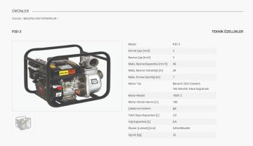 Solax P30-3  3'' Dört Zamanlı Benzinli Motopomp (Su Motoru)