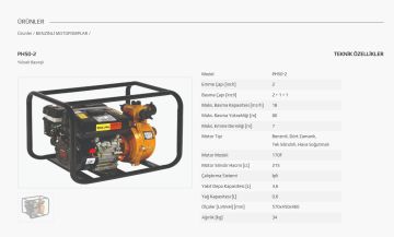 Solax PH50-2  2'' Dört Zamanlı Yüksek Basınçlı Benzinli Motopomp (Su Motoru)