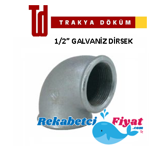 TRAKYA DÖKÜM 1/2'' Galvaniz Dirsek