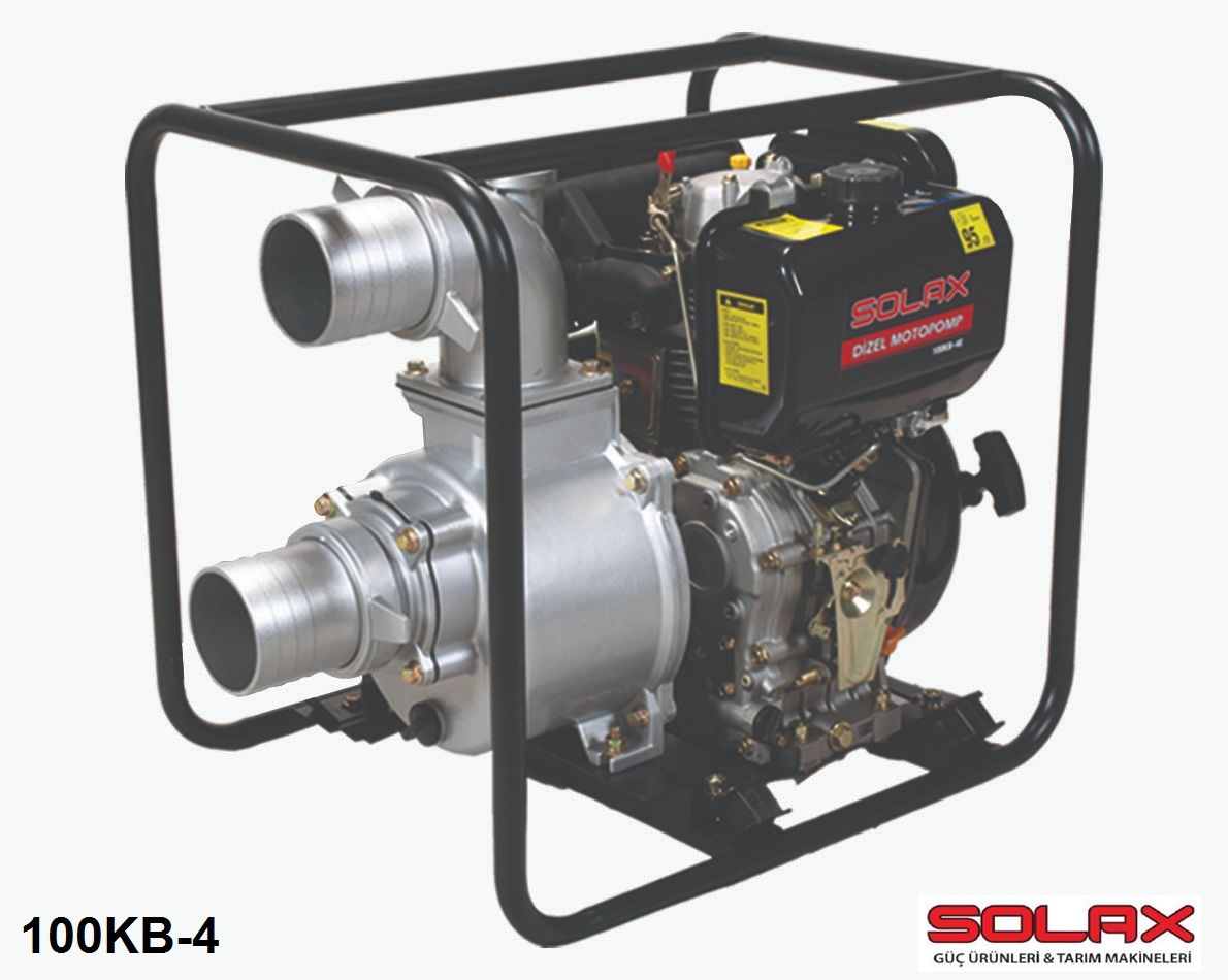 Solax 100KB-4   4'' Dizel İpli Motopomp (Su Motoru)