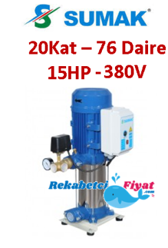 SUMAK SHT34A 1500/6 15HP 380V Tek Pompalı Paket Hidrofor (17kat-56daire)