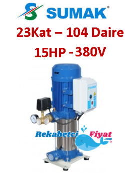 SUMAK SHT34A 1500/7 15HP 380V Tek Pompalı Paket Hidrofor (17kat-56daire)