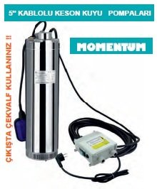 Momentum MXSM408   2Hp 220V   5'' Paslanmaz Fanlı Çok Kademeli Kablolu Dalgıç Pompa