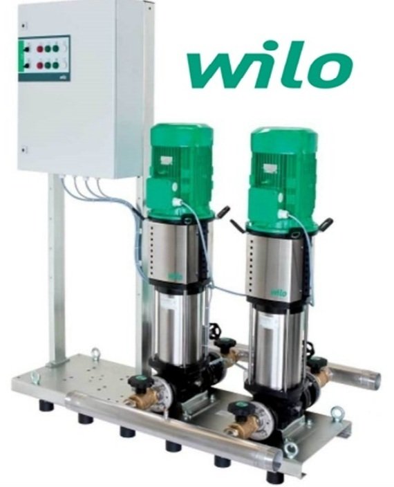 Wilo COE2-Helix FIRST V 404-5/16/E/S/0.55kW   380V 0.75HP  İki Pompalı Kademeli Paslanmaz Paket Hidrofor