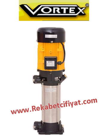 DVX 10-04 T 1,5HP 380V AISI 304 Paslanmaz Fanlı Dik Milli Çok Kademeli Pompa