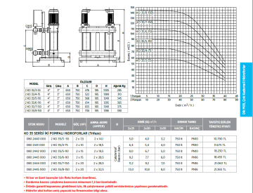 Etna 2 KO 35/3-55 7.5hp 380v İki Pompalı Çok Kademeli Paket Hidrofor